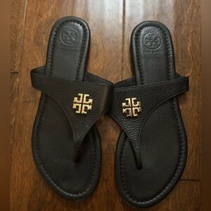 Tory Burch Black Leather Sandals